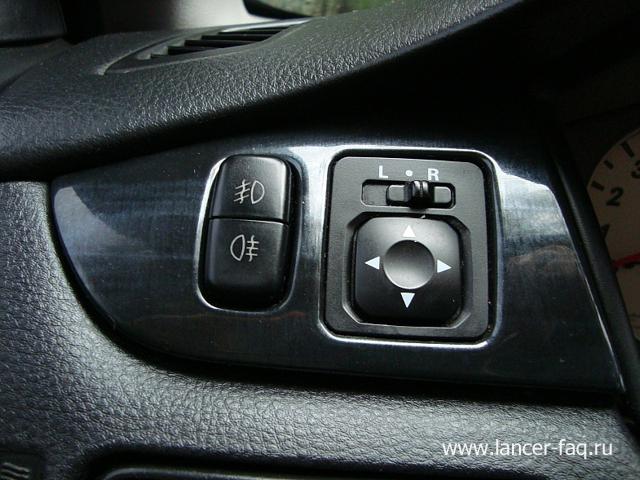 Замена ламп кнопок ПТФ, регулировки подсветки и корректора Mitsubishi Lancer 9 (10)