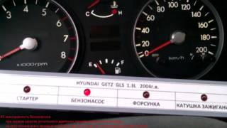 Имитация неисправностей при запуске двигателя Hyundai Getz